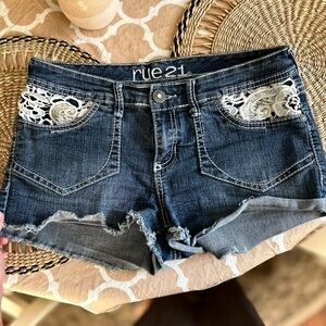 Rue21 Curvy Denim Charm Shorts